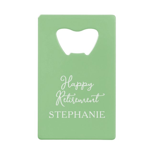Elegant Sage Green Happy Retirement Party (Front)