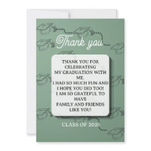 Elegant Sage Green Line Art Graduation