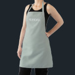 Elegant Sage Green Personalised Name -  Apron<br><div class="desc">Cook, bake, or create in style with this Sage Green all-over print apron, featuring a chic minimalist design and your personalised name (like Aurora) in a graceful font. Designed for both comfort and fashion, this apron makes a beautiful statement in any kitchen or creative space. Ideal for home cooks, bakers,...</div>
