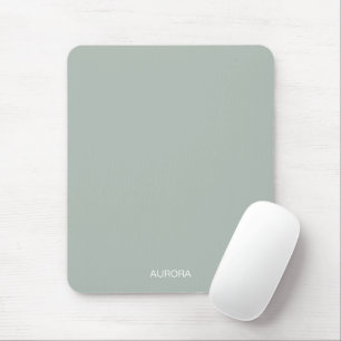 Elegant Sage Green Personalised Name -  Mouse Pad