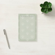 Elegant Sage Green Pretty Floral Lotus 