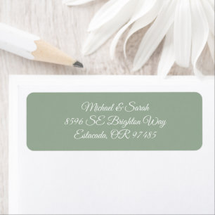 Elegant Sage Green Return Address
