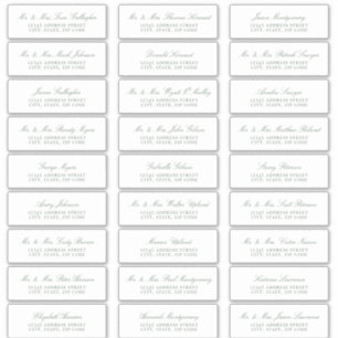 Elegant Sage Green Script Guest Address Labels