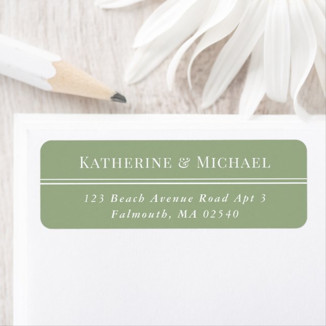 Elegant Sage Green Small Return Address (Insitu)