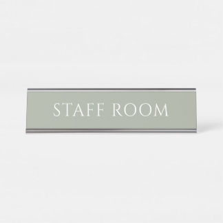 Elegant Sage Green Staff Room Name Plate