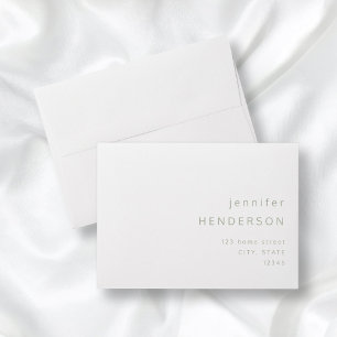 Elegant Sage Green Typography Envelope