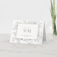 Elegant Sage Green Watercolor Floral Thank You