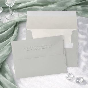 Elegant Sage Green Wedding Envelope   Modern