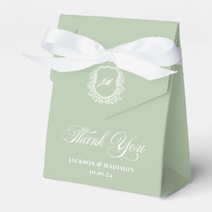 Elegant Sage Green Wedding Favor Boxes