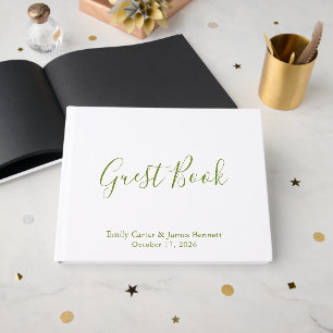 Elegant Sage Green Wedding Guest Book