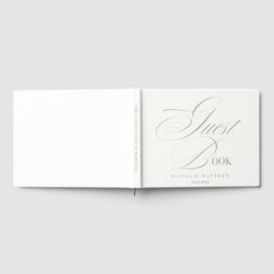 Elegant Sage Green Wedding  Guest Book