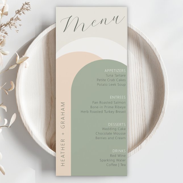 Elegant Sage Green Wedding Menu (Creator Uploaded)