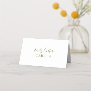 Elegant Sage Green Wedding Place Card