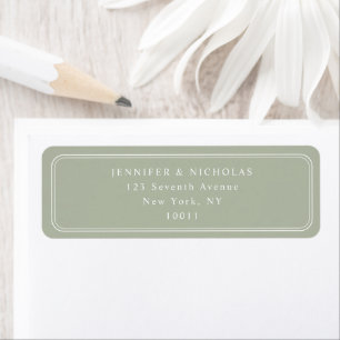 Elegant Sage Green Wedding Return Address