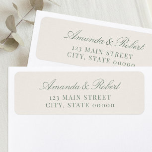 Elegant Sage Green Wedding Return Address