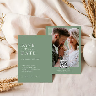 Elegant Sage green Wedding Save the Date 