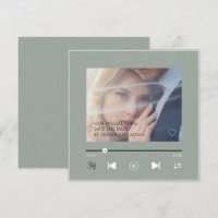 Elegant Sage Green Wedding Song QR Save Date