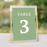 Elegant Sage Green Wedding Table Number<br><div class="desc">Elegant sage green wedding table numbers. Personalise the number and add as many tables as you need. For more matching products please be sure to check our collections.</div>