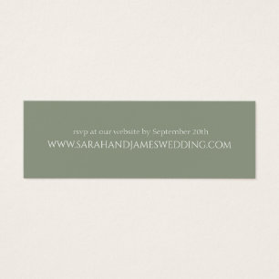 Elegant Sage Green Wedding Website Rsvp Card