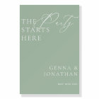 Elegant Sage Green & White Wedding Welcome Sign