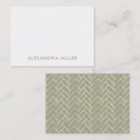 Elegant Sage Green with Herringbone Pattern
