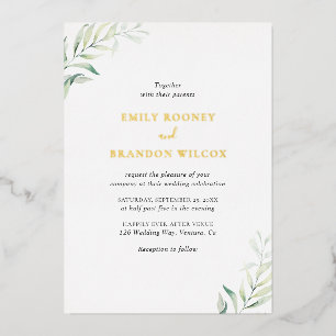 Elegant Sage Greenery Eucalyptus Wedding Gold