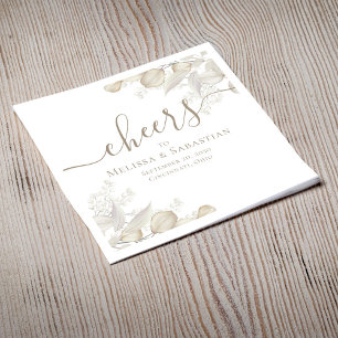 Elegant Sage Greenery Wedding Custom Napkin