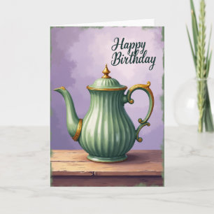 Elegant Sage Pot Birthday Card