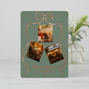 Elegant Sage Rose Gold Foil Photo