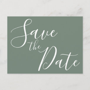 Elegant Sage Save The Date Postcards