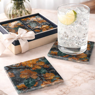 Elegant Sakura Blossom Glass Coaster – Japanese F