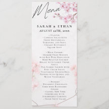 Elegant Sakura Pink floral Cherry Blossom Wedding