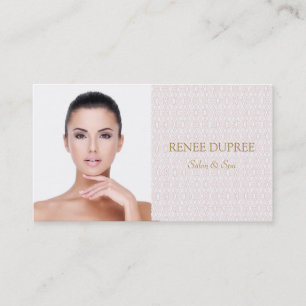 Elegant Salon and Spa Pink Lattice Photo Card