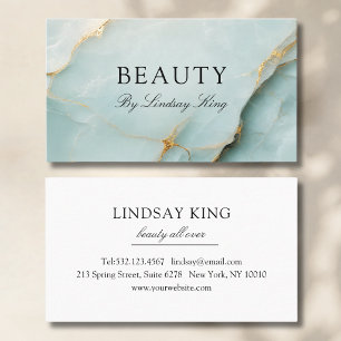 Elegant Salon Blue Marble Business Cards
