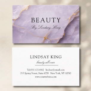 Elegant Salon Violet Marble Business Cards