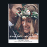 Elegant Same Love New Plans Change of Date Photo Announcement Postcard<br><div class="desc">Elegant Same Love New Plans Change of Date Photo Announcement Postcard</div>
