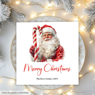 Elegant Santa Claus Minimalist Cosy Christmas Chic Napkin