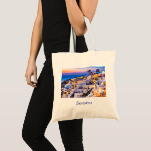 Elegant Santorini Greece Scenic Tote Bag