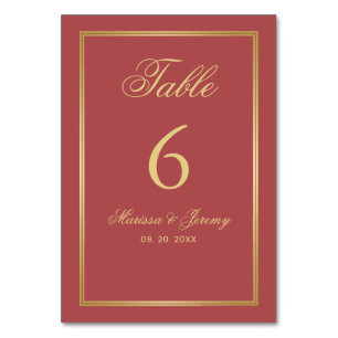 Elegant Sapphire Blue Gold Calligraphy Wedding Table Number