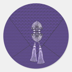 Elegant Sapphire Blue Tassel Stickers