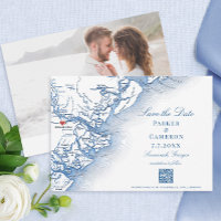 Elegant Savannah Georgia Map Navy Wedding