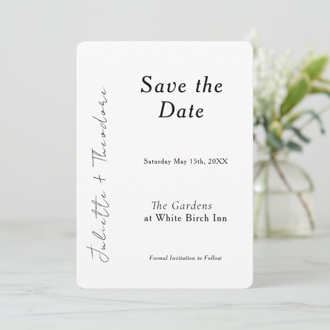 Elegant Save the Date (Standing Front)