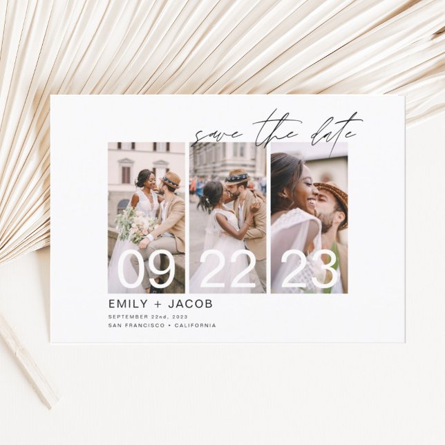 Elegant Save the Date 3 Photo Invitations (Creator Uploaded)