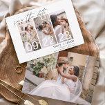 Elegant Save the Date 4 Photo Invitations<br><div class="desc">Budget Modern and Elegant Landscape Horizontal Four (4) Photo Save the Date Wedding with hand lettered script typography. The save the date invitation magnet includes script typography and chic and simple design that you can add your customised engagement photograph picture to.</div>