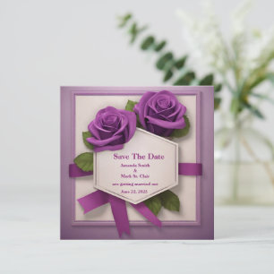 Elegant Save the Date: A Purple Rose Affair  Save The Date
