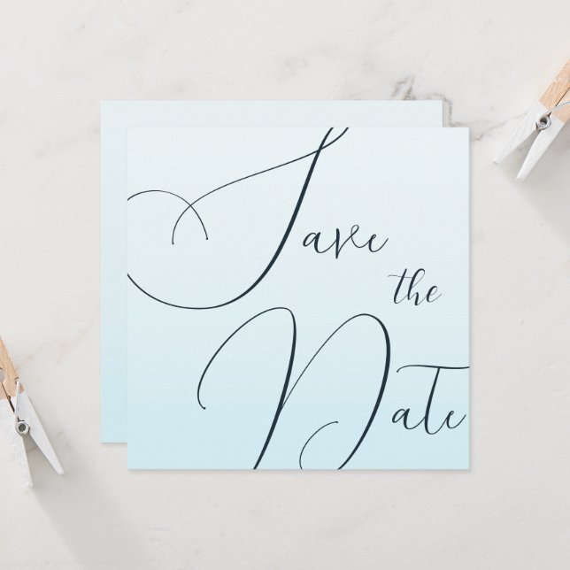 Elegant Save the Date Customisable Template (Front/Back In Situ)