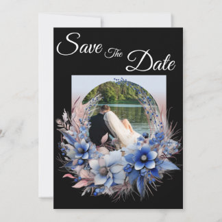 Elegant Save The Date Floral Newly Weds Wedding Invitation