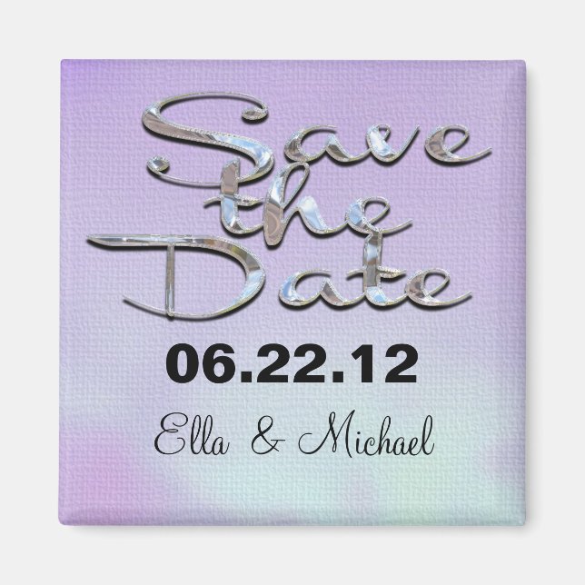 Elegant Save the date High Noon  Magnet (Front)