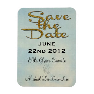 Elegant Save The Date II Magnet