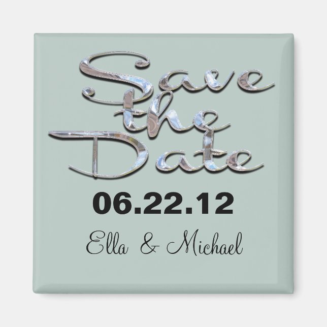 Elegant Save the date  II  Magnet (Front)
